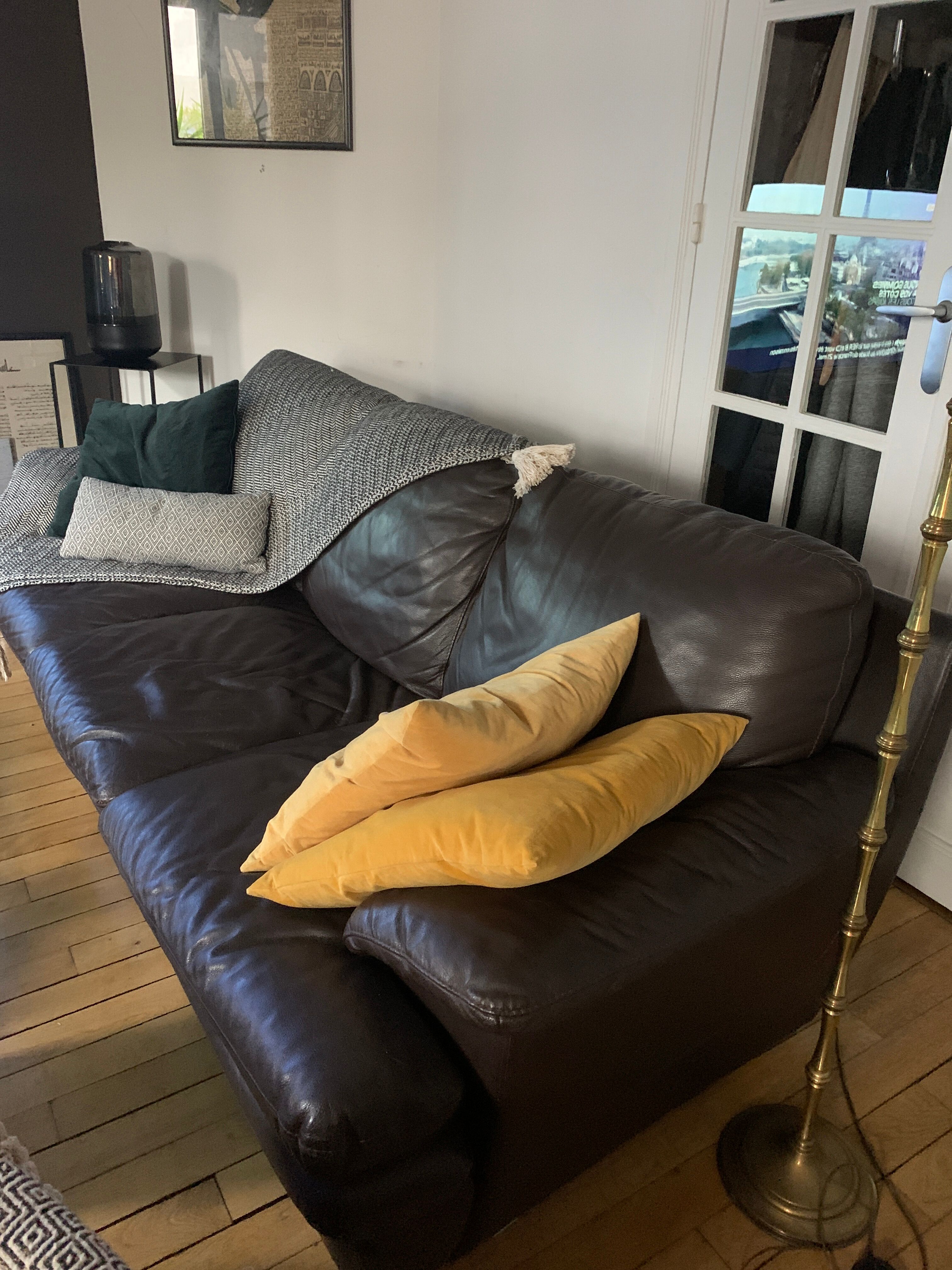 Natuzzi 3-seater leather sofa