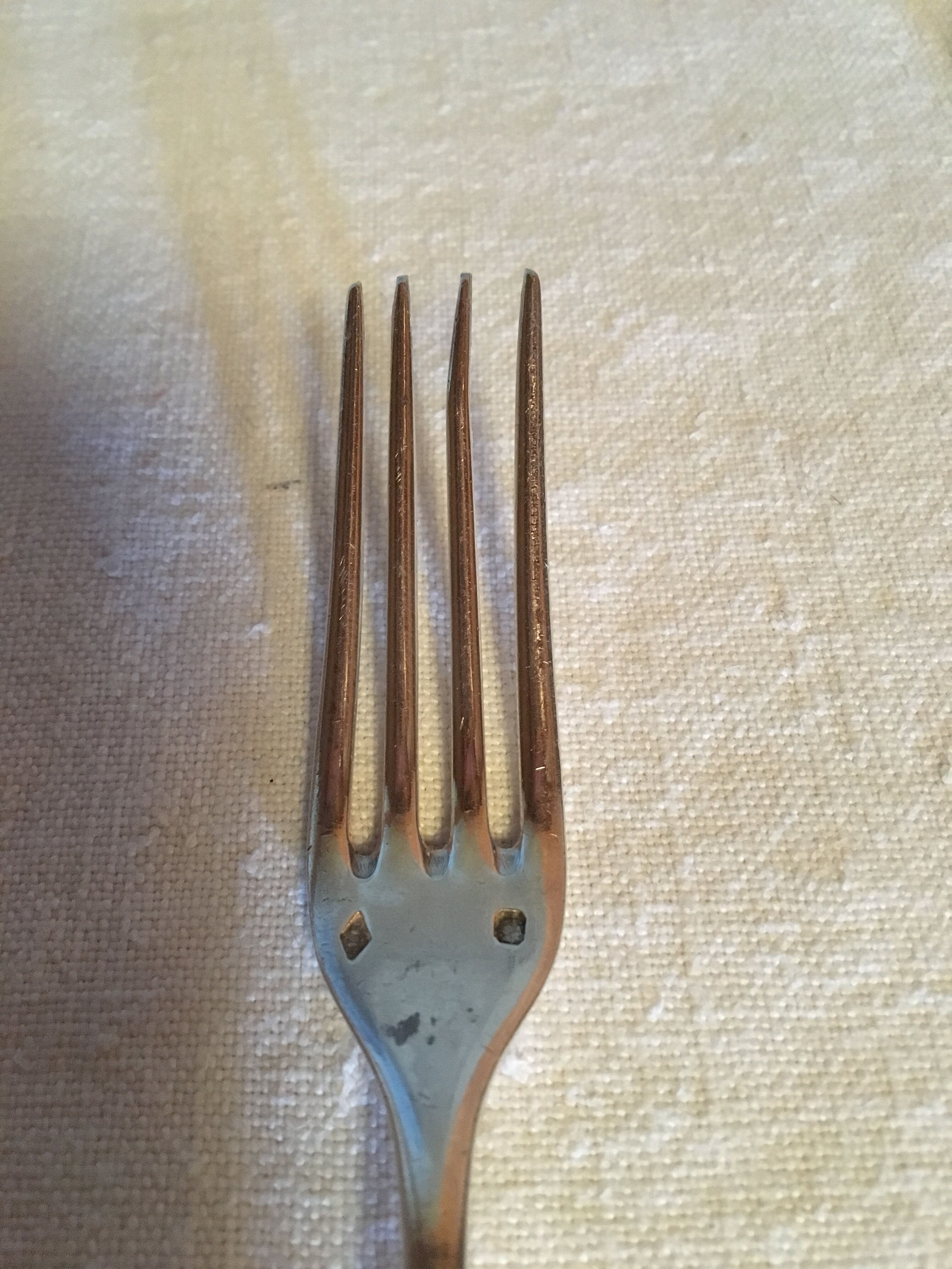 Pair of monogrammed solid silver cutlery