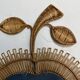 Rattan mirror in the shape of an apple from the 1960s Italy.