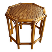 Table basse vintage en rotin