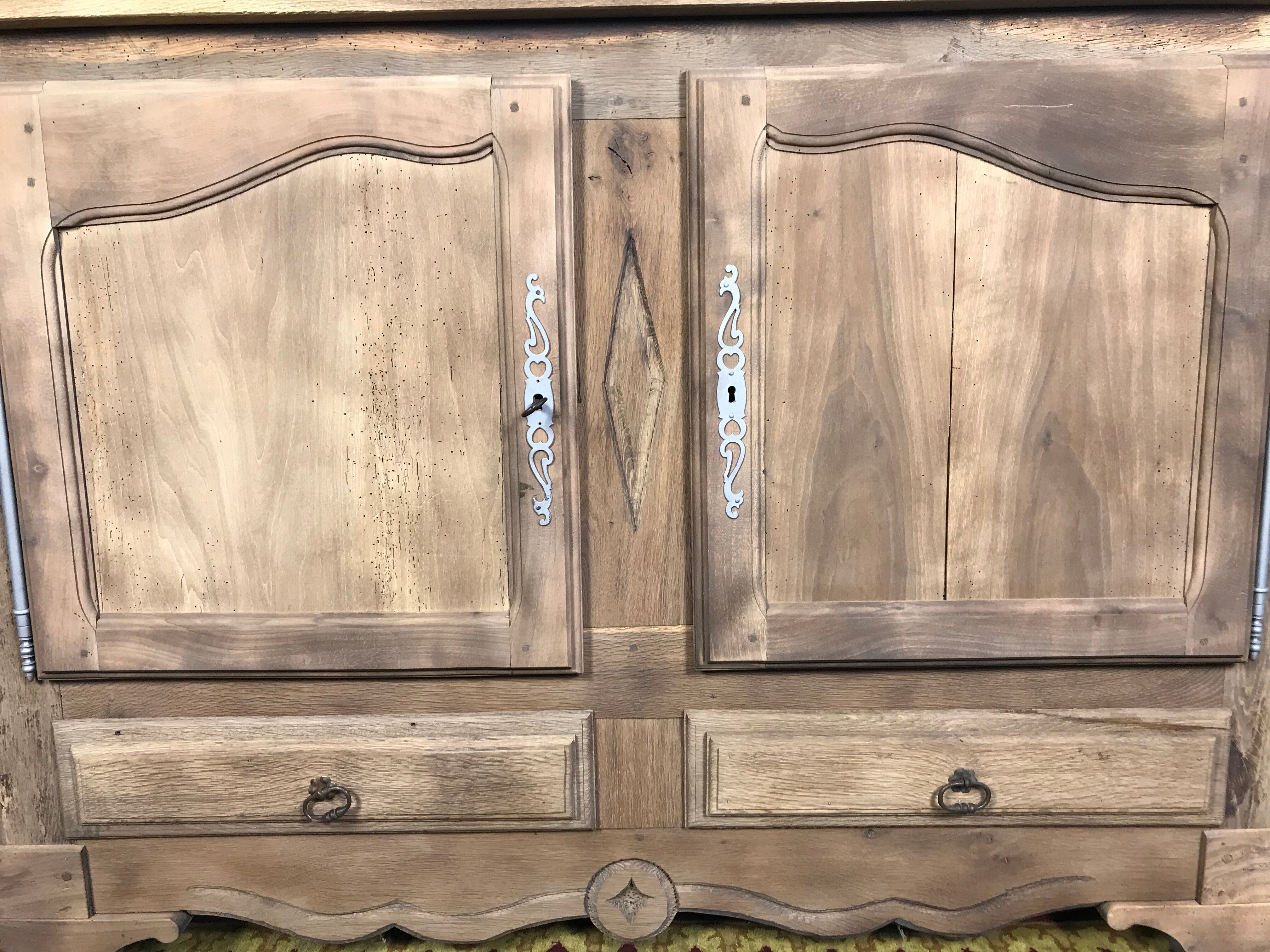 Rustic bass buffet in solid oak erased