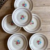 Set of 6 vintage dinner plates, Macon de Nidervillier model