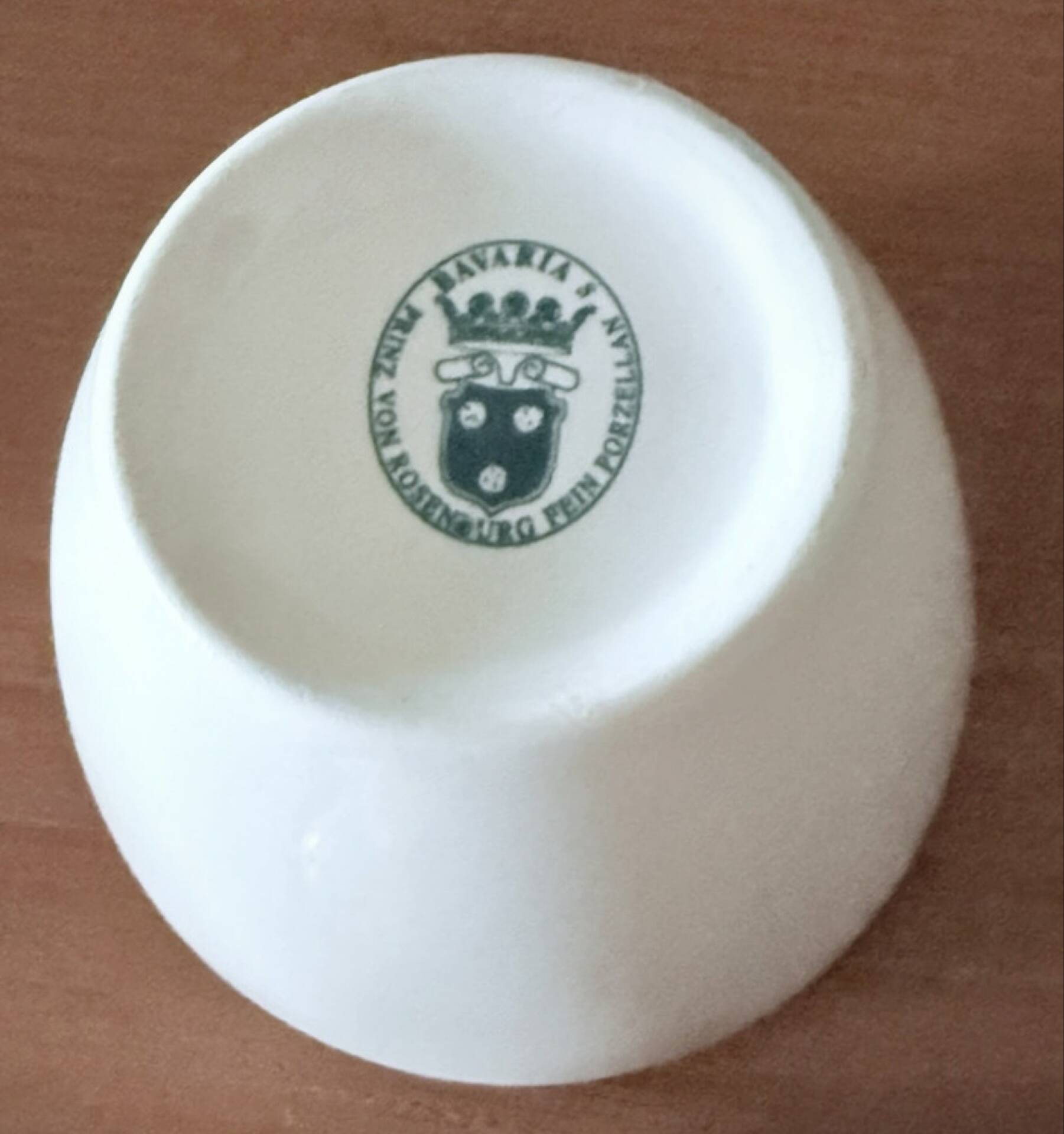 Fine porcelain sugar bowl from Bavaria with a grape design.