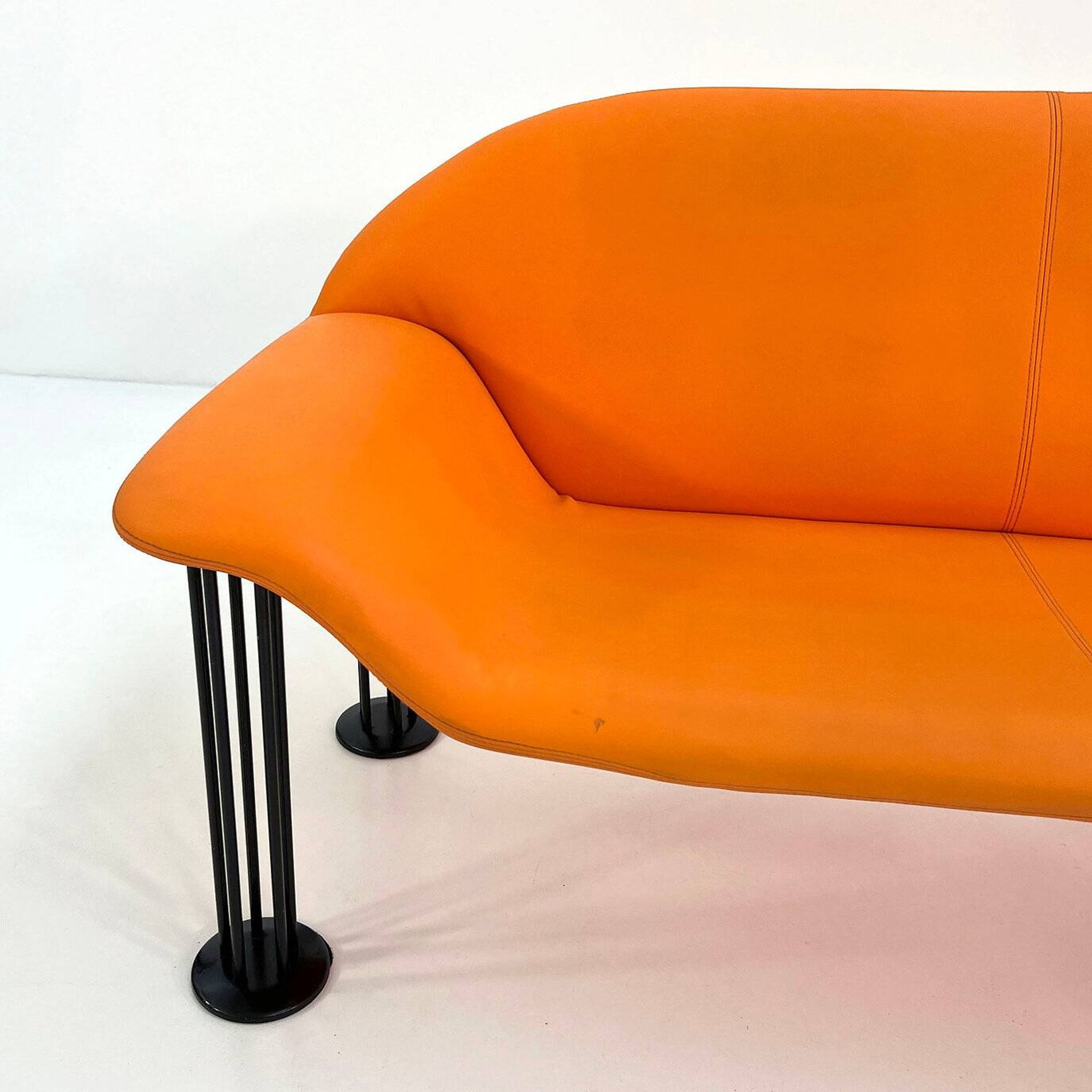 Postmodern two-seater sofa by Burkhard Vogtherr for Hain & Tohme, 1980.