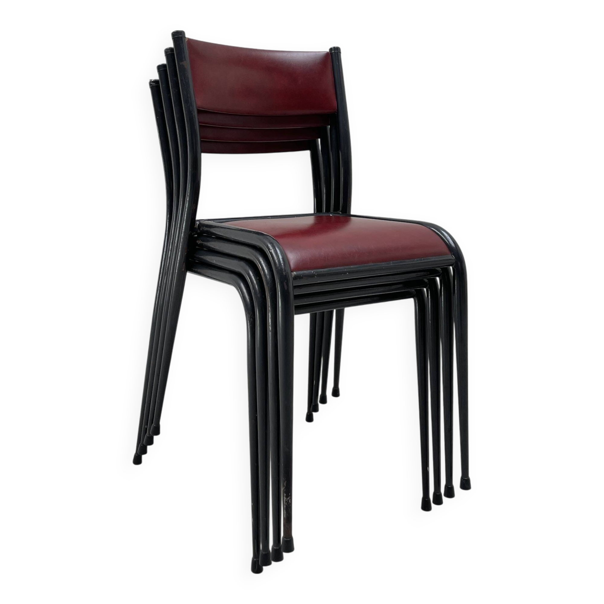 Suite de 4 chaises vintage Mullca 510.