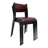Suite de 4 chaises vintage Mullca 510.