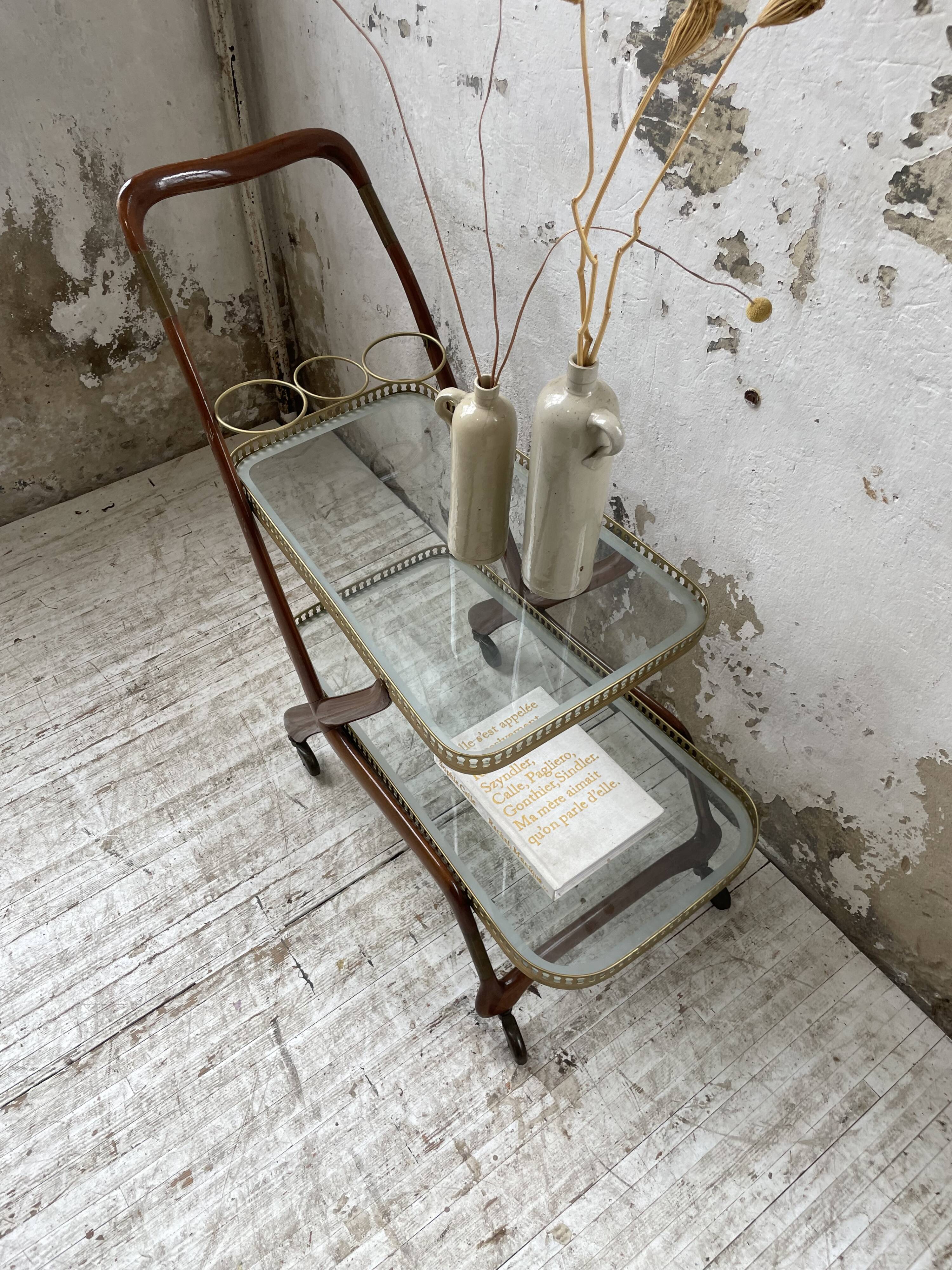 Italian Cesare Lacca style trolley, 1950s