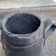 Umbrella stand planter pot in recycled rubber