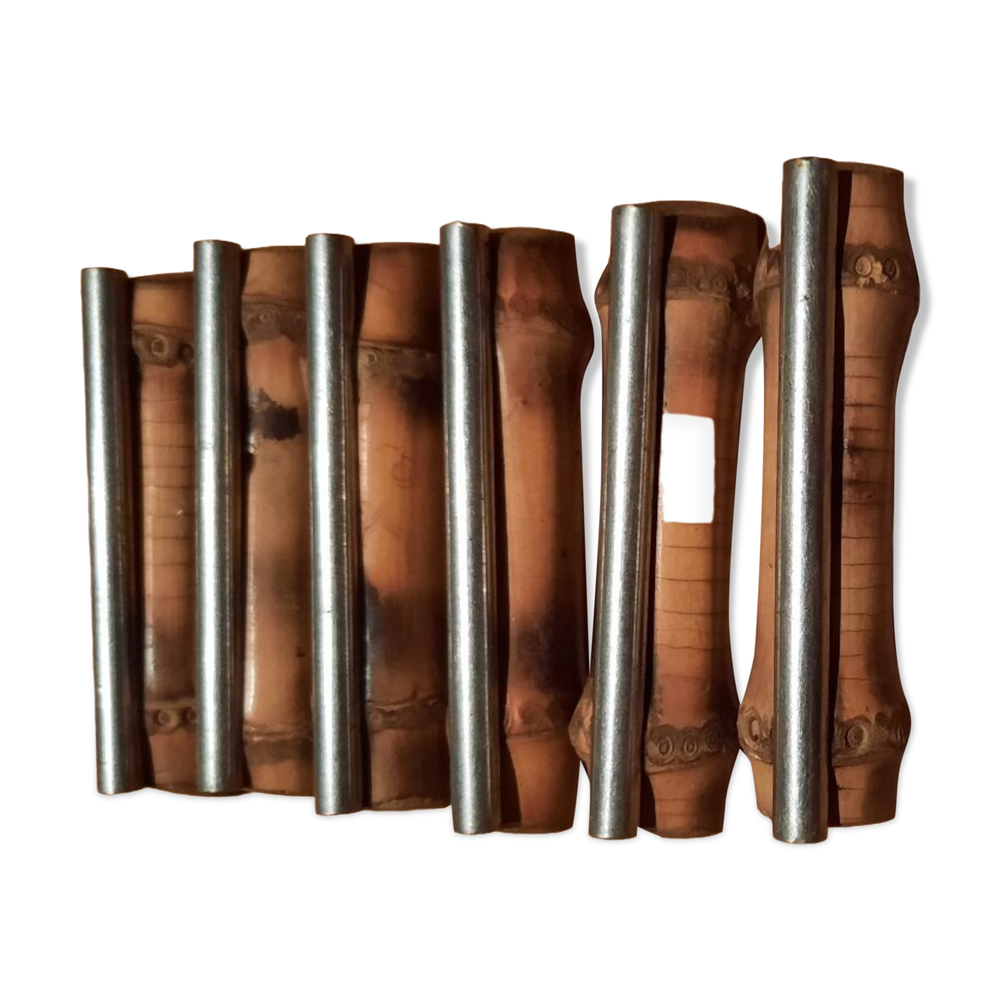 6 knife doors in bamboo and metal