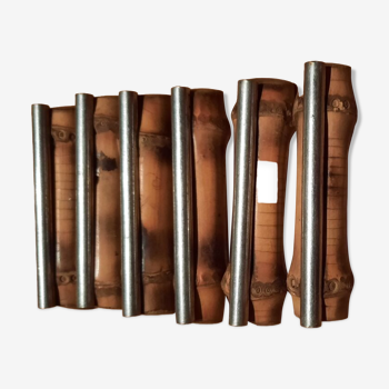 6 portes couteaux en bambou et métal