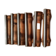 6 knife doors in bamboo and metal