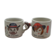 Duo of vintage cups I love you Me too