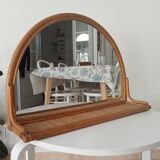 Miroir tablette vintage en rotin