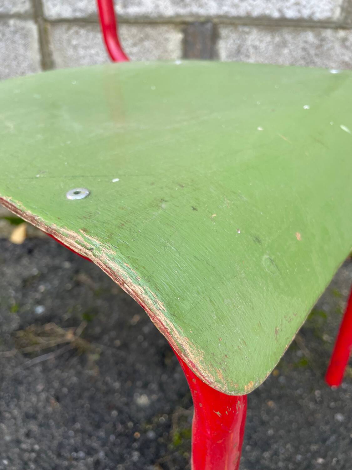 Small school desk and vintage chair