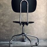 1950s/60s Chrome and Faux Leather Office Chair