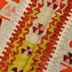 Tapis Kilim géométrique multicolore 4x8, décor antique 129x255