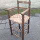 Mulched children's high chair and vintage wood