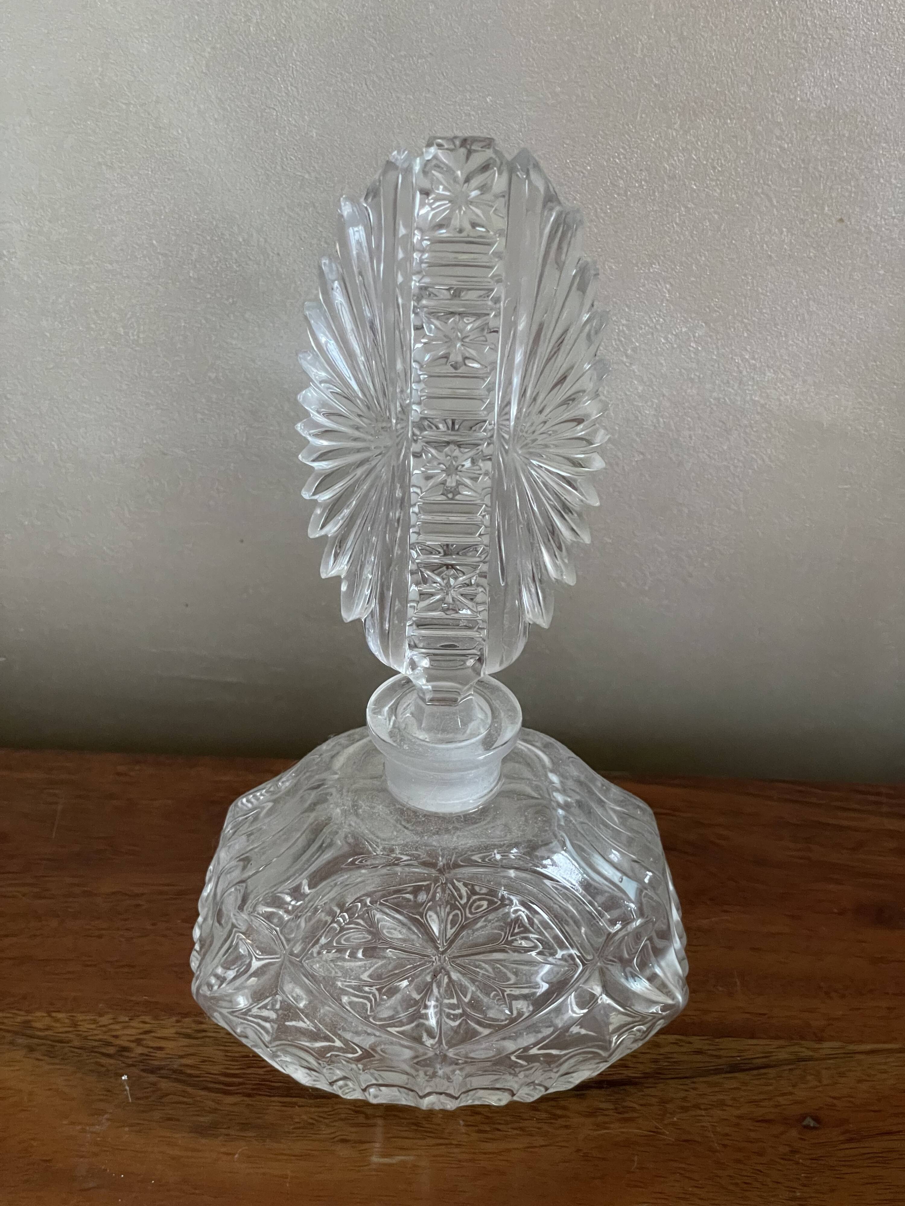 Cut glass carafe bottle