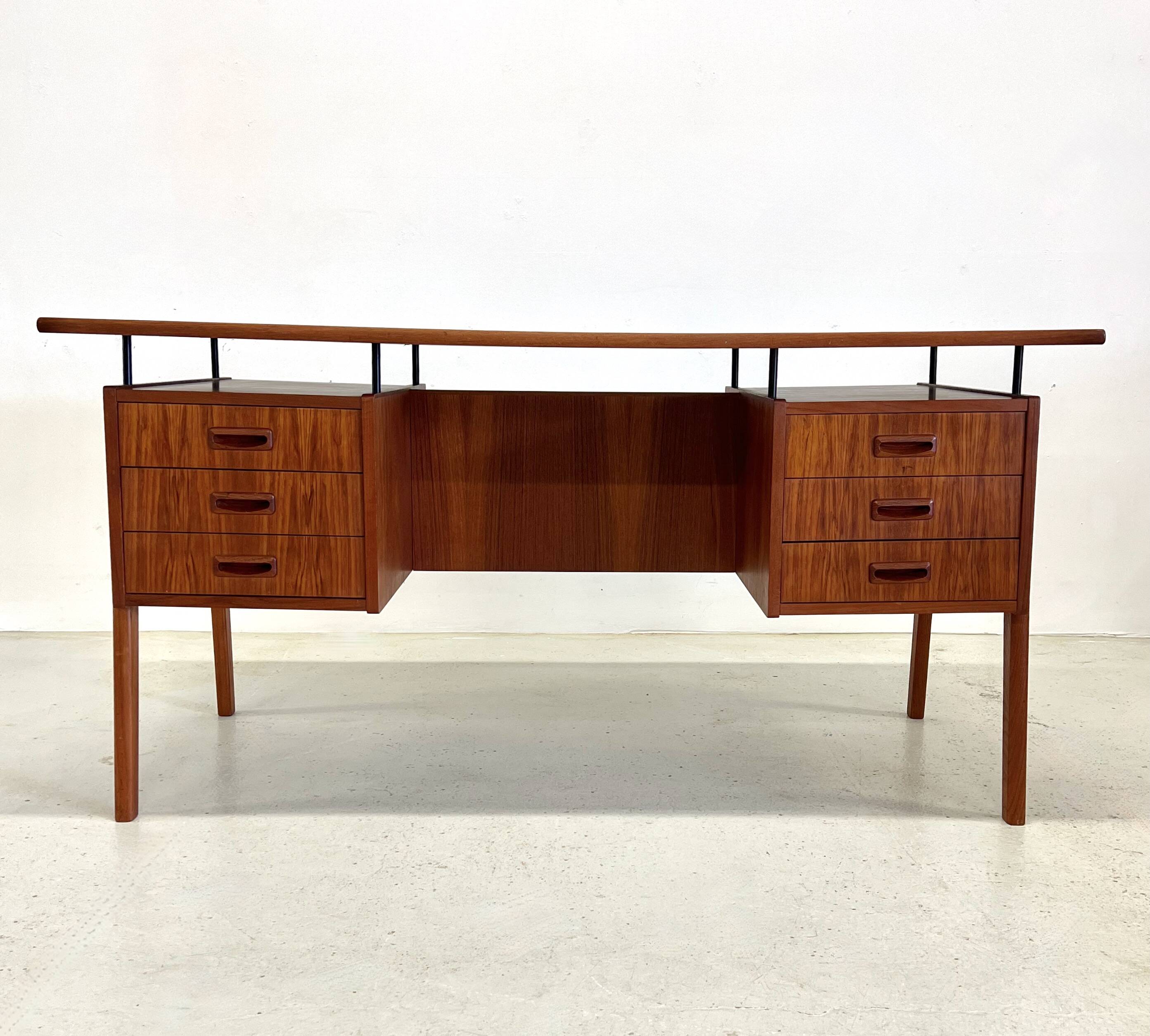 Danish Teak 'Floating-Top' Desk, 1960s.