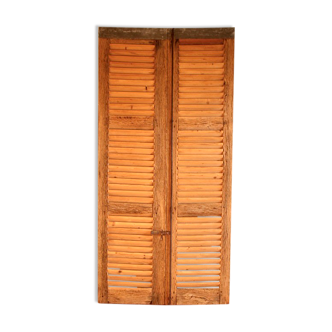 Pair of pickled wooden shutters
