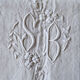 Old linen sheet embroidered