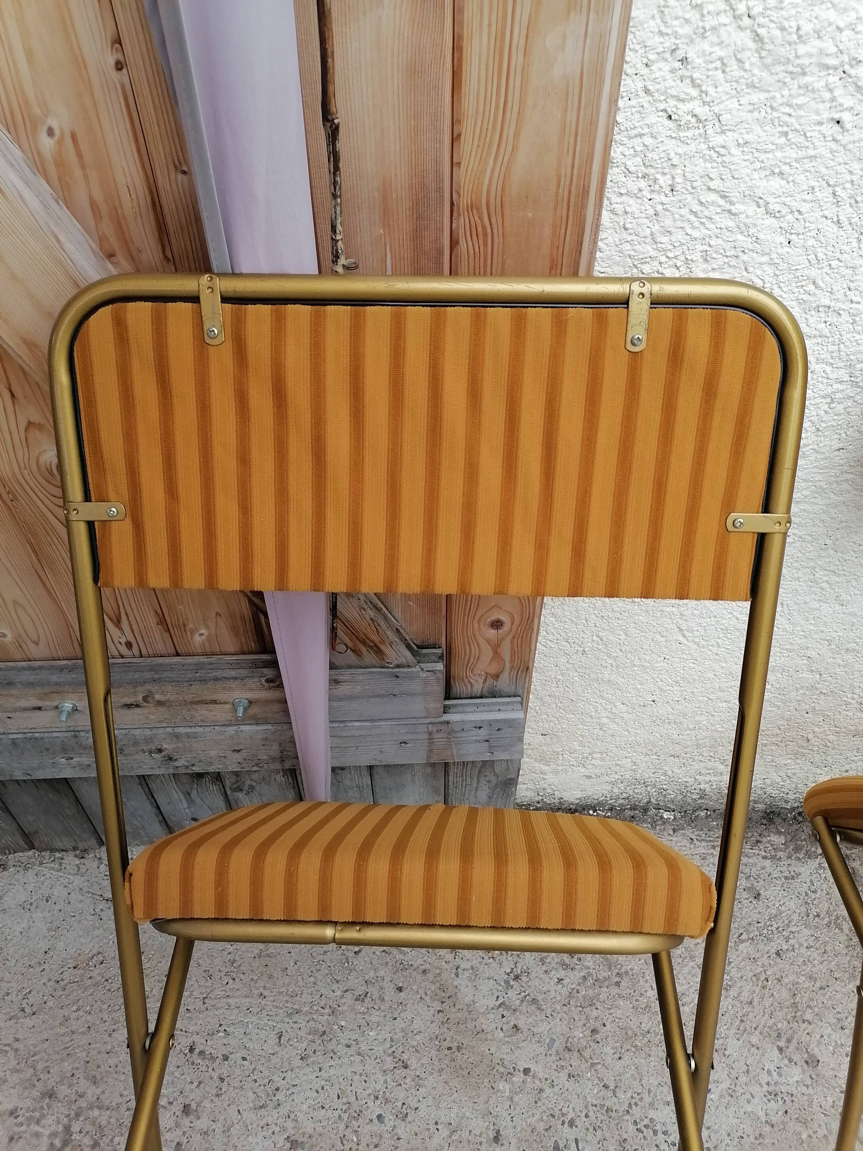 Set of 2 folding chairs lafuma 1960 1970