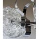 Lustre verre et inox 70's