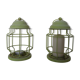 Duo of small metal lanterns