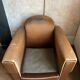 Vintage club armchair in brown fabrics to restore