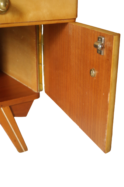 Paire de chevets vintage en bois pieds compas