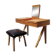 Ensemble coiffeuse et tabouret de style moderne hollandais en contreplaqué de bouleau, conçu par Cees Braakman pour Pastoe, 1951