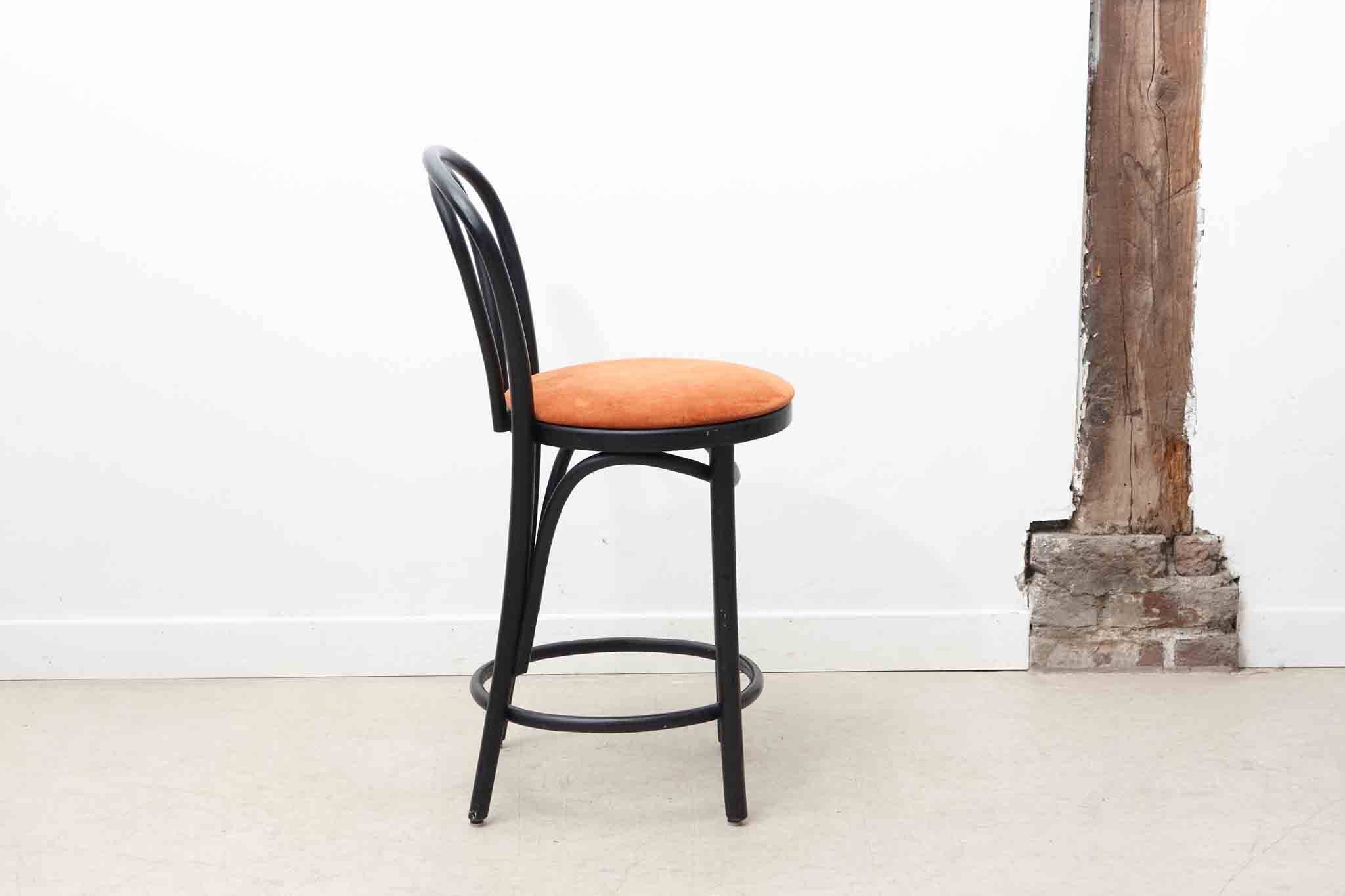 Satelliet 16/C orange and black vintage bistro high chair