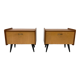Pair of 1960s bedside tables compass feet