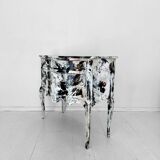 Baroque Abstract Painted Commode in Black and White by Felix Bachmann, 2024