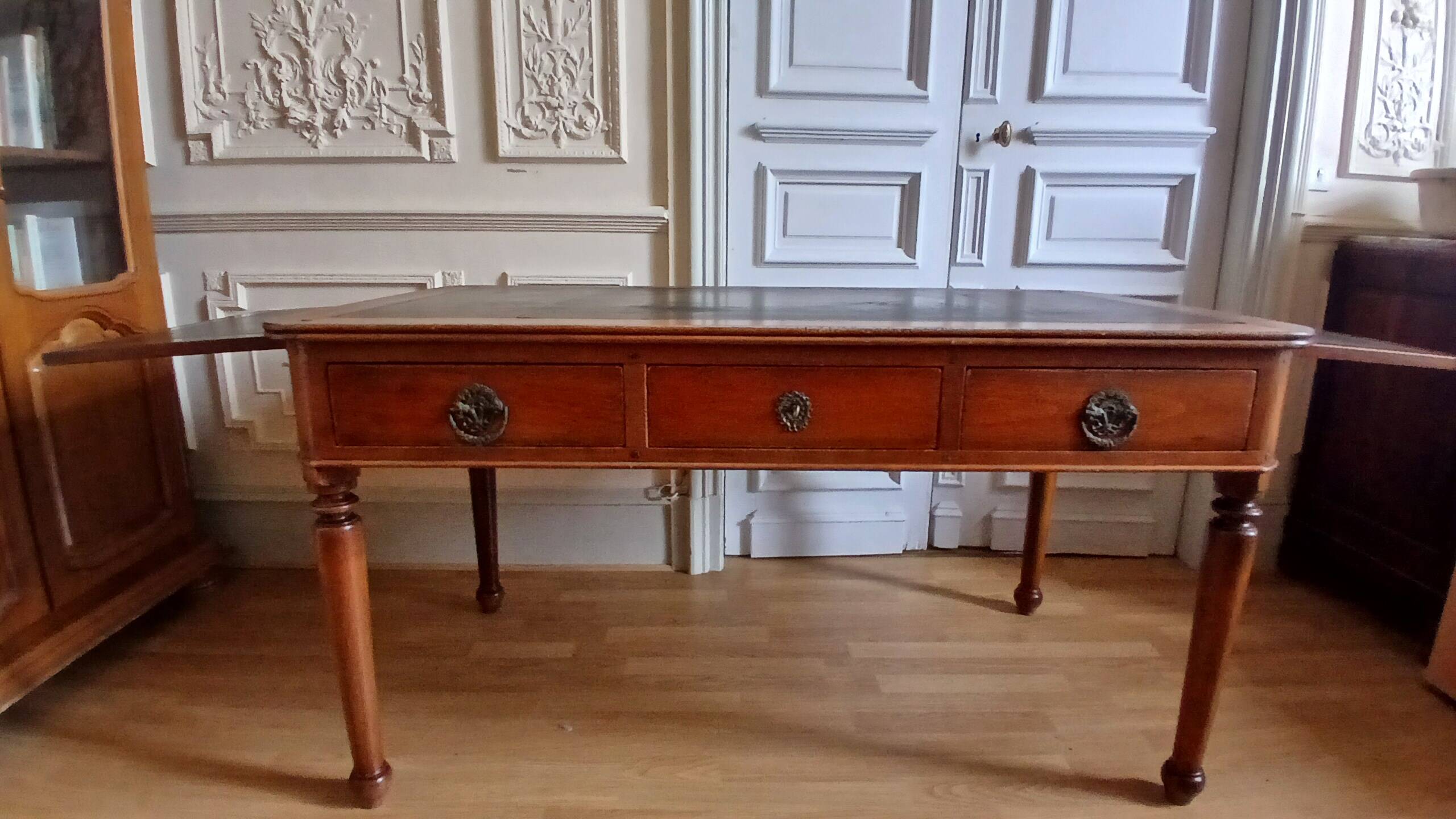 Louis Philippe Mahogany Desk, 19th Century