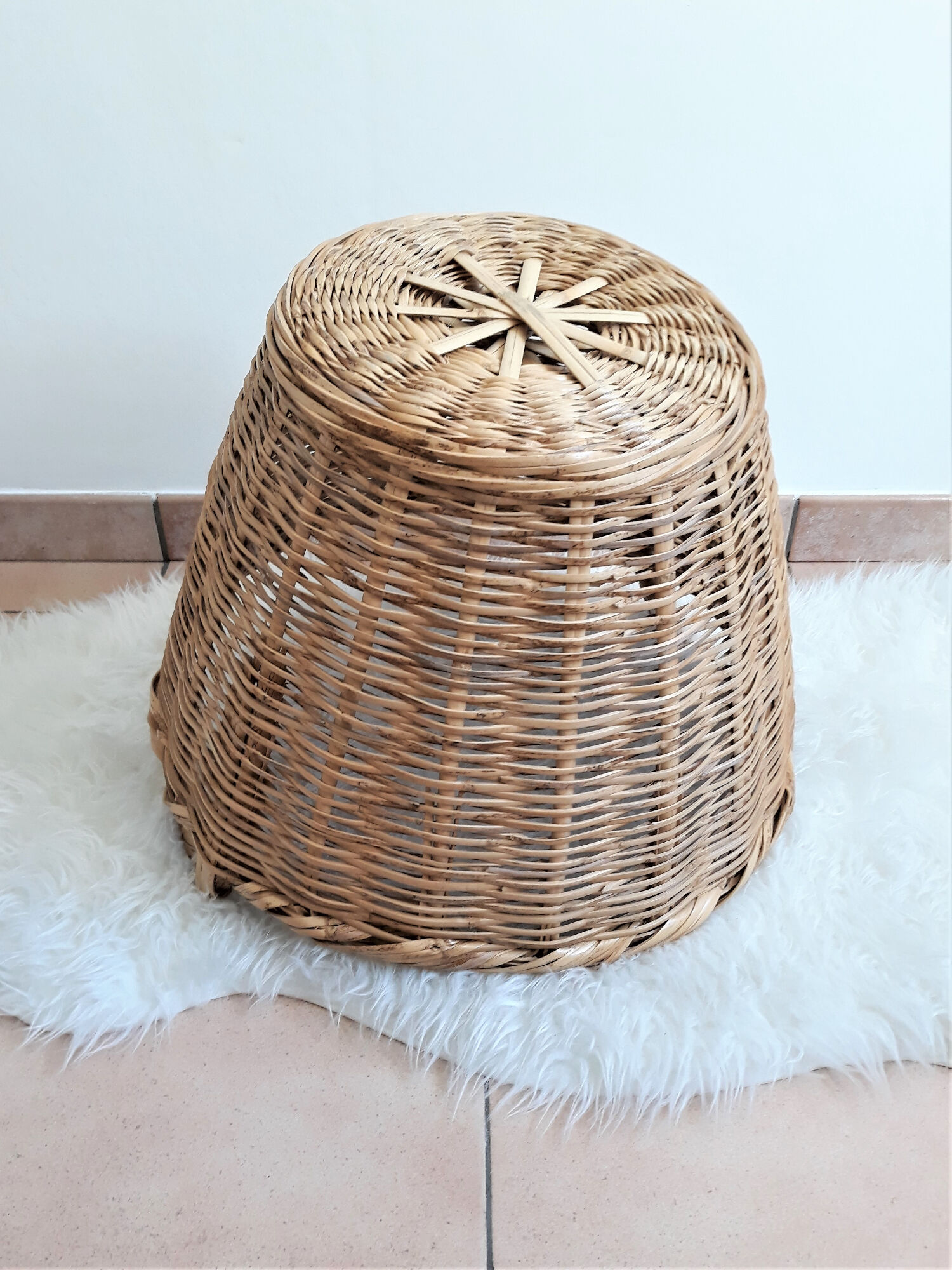 Large wicker basket / rattan - Rattan pan / wicker XXL