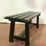 Patinated black minimalist bench