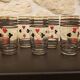 7 vintage glasses decor card game