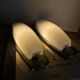 Pair of Veca Fontana wall sconces in smoked and white glass.