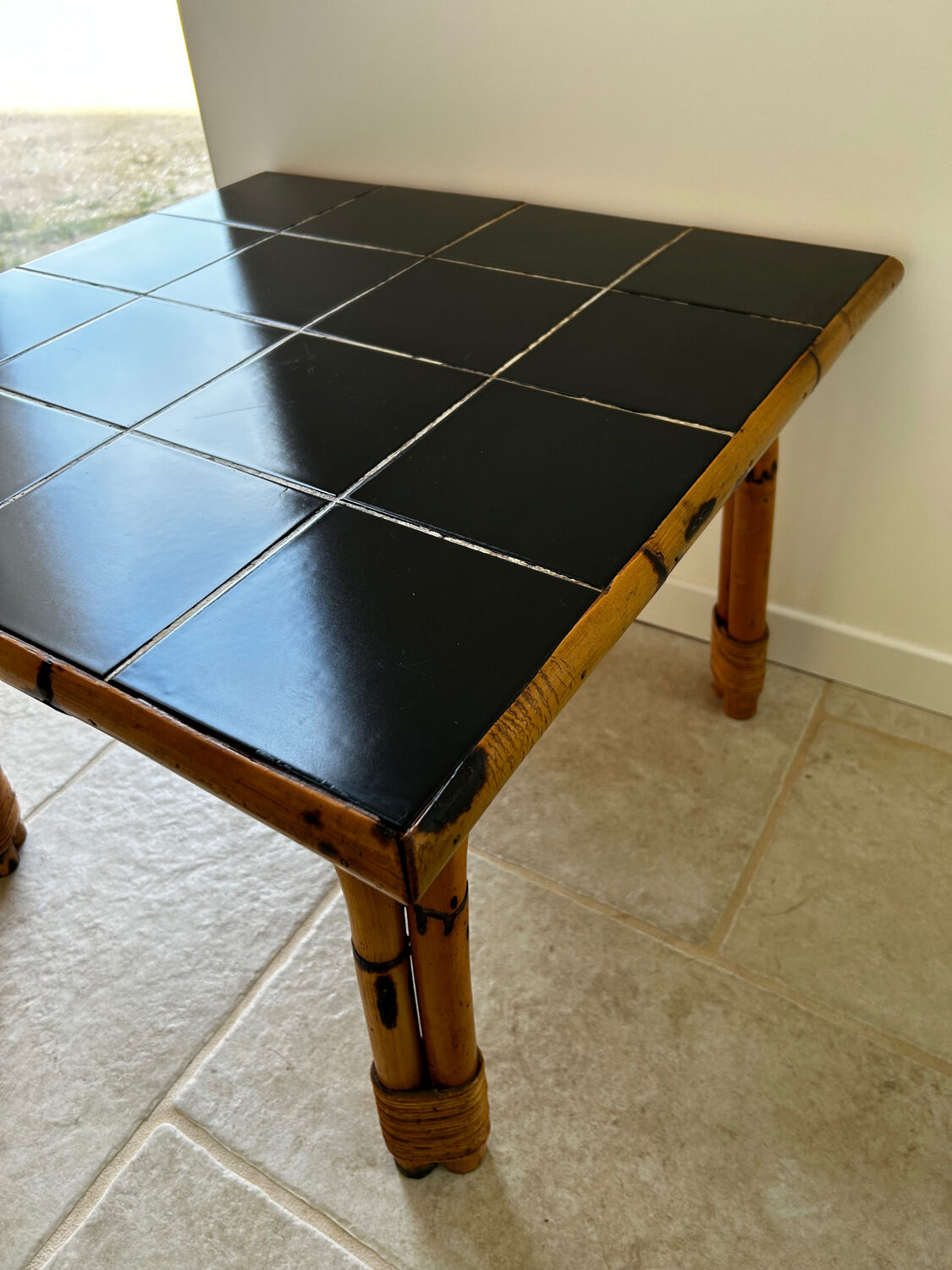 Balbou and ceramic coffee table, 1960