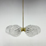 1960's brass & glass chandelier by kamenicky senov, 2 pieces available