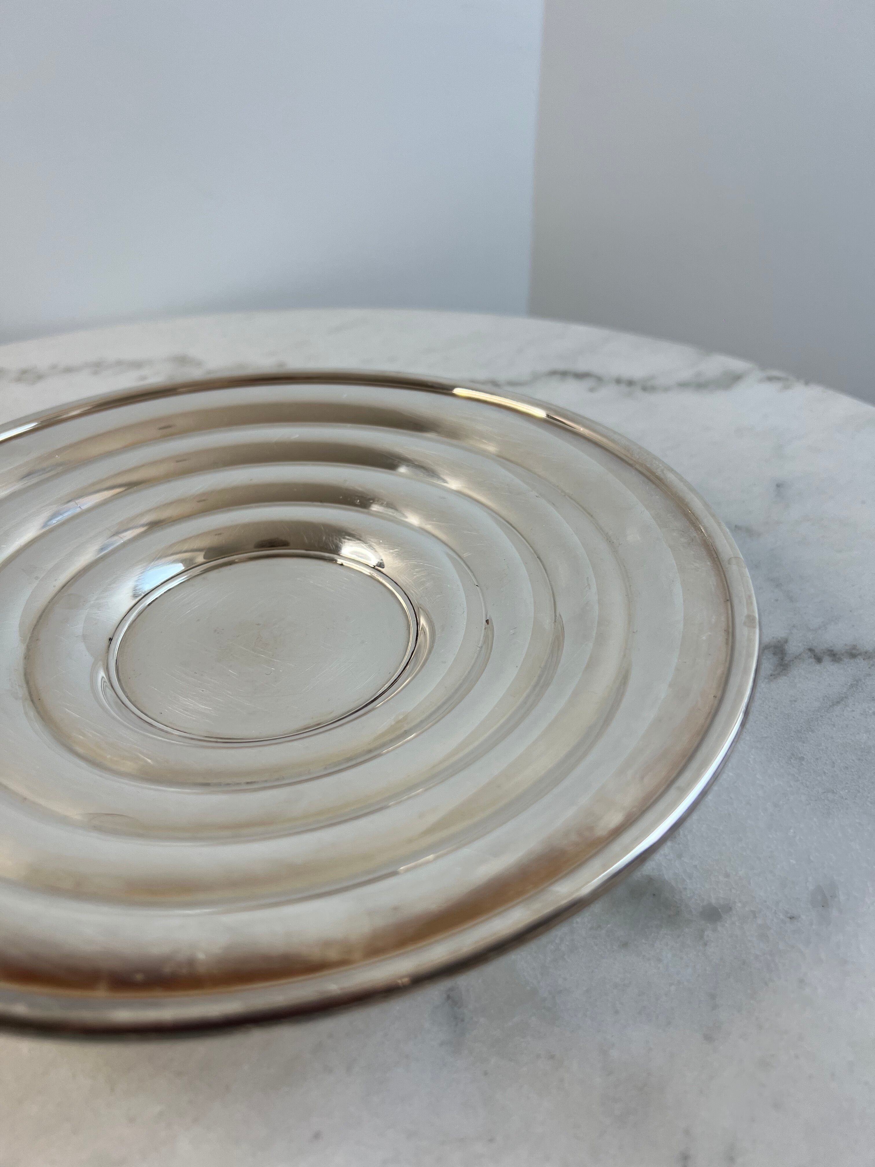 Art Deco silver-plated bowl