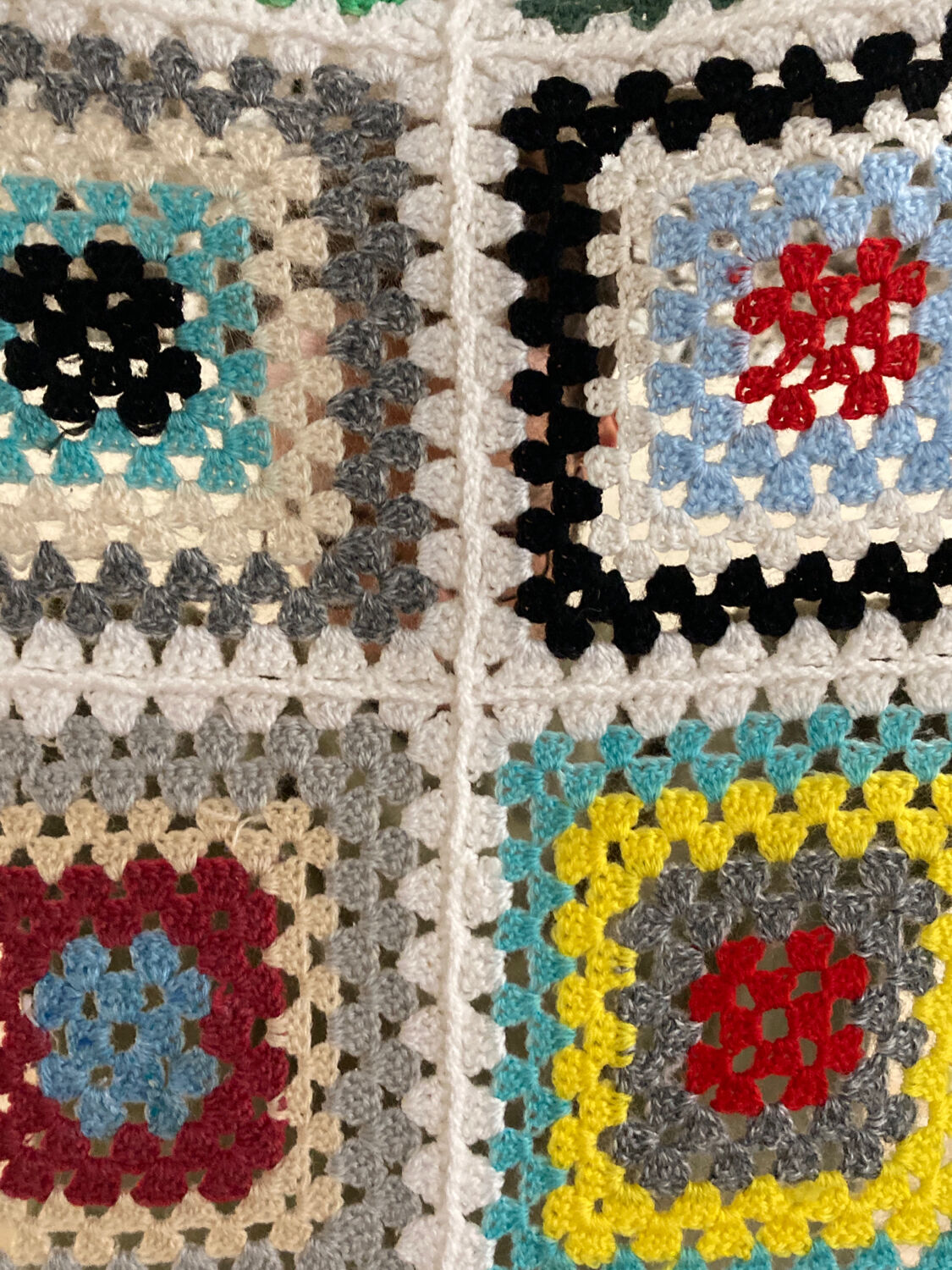 Plaid patchwork chair armchair flower wool vintage