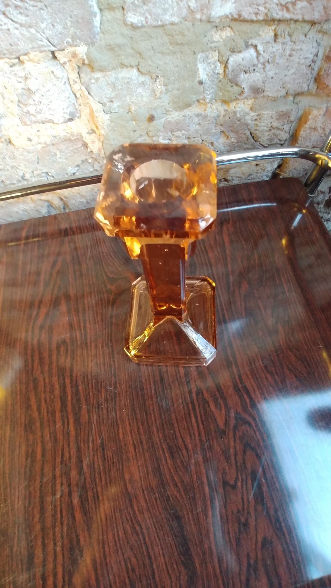Glass candlestick