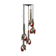 Suspension cascade de tulipe Raak vintage orange et chrome