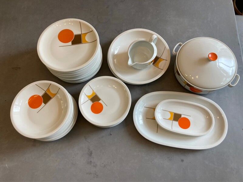 SERVICE A CAFÉ en porcelaine vintage année 70 moderniste EUR 60,00 - DE