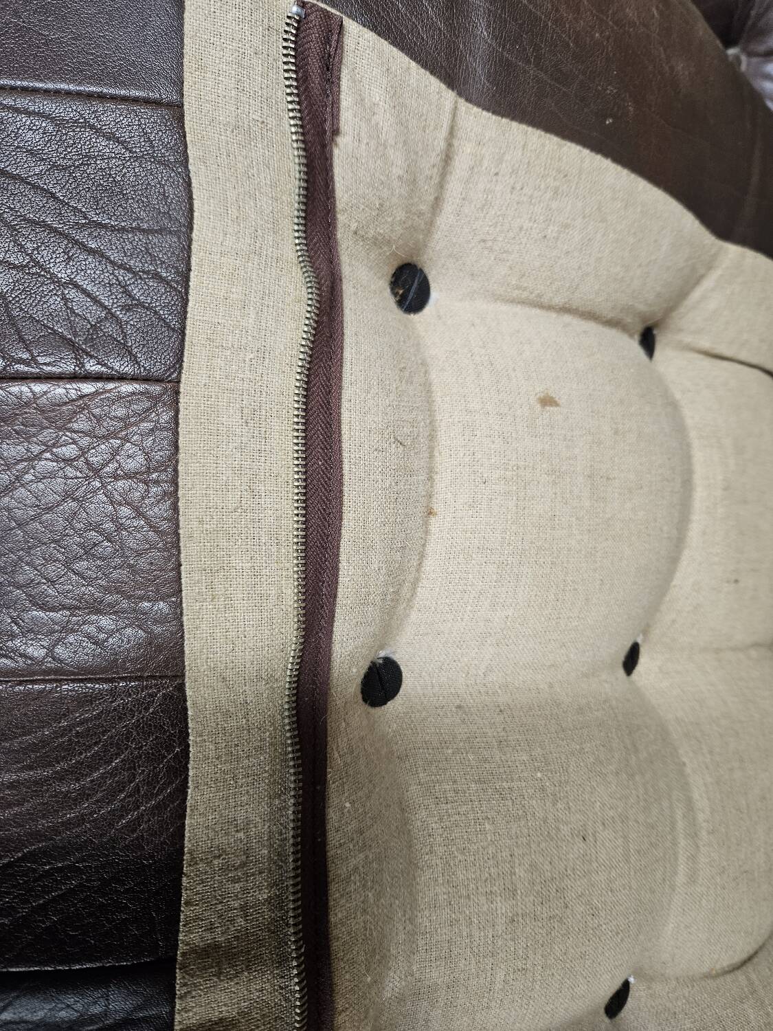 Vintage leather lounge chair 1960