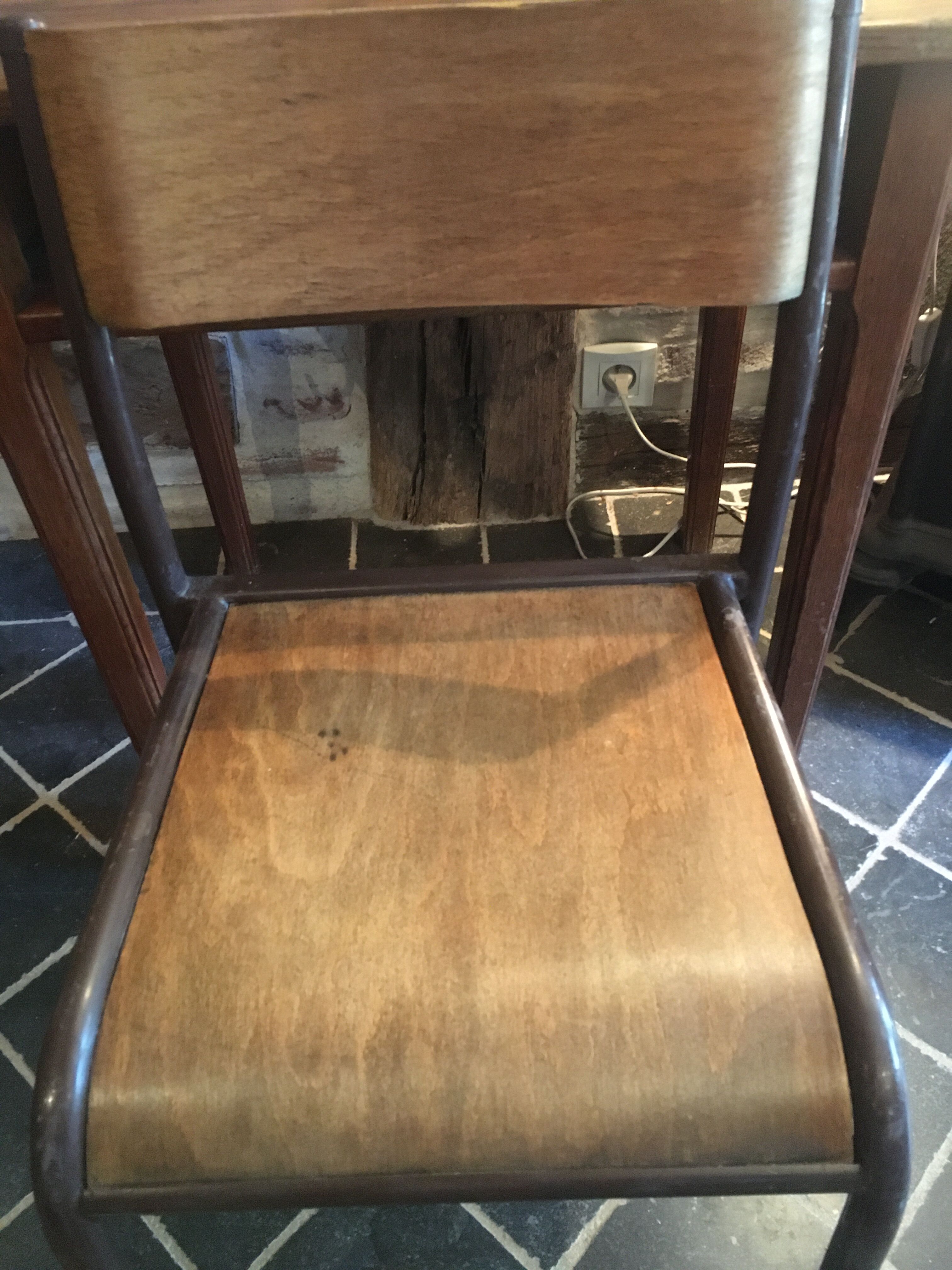 Schoolboy desk and his chair