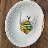 Series of 9 Gien fish plates