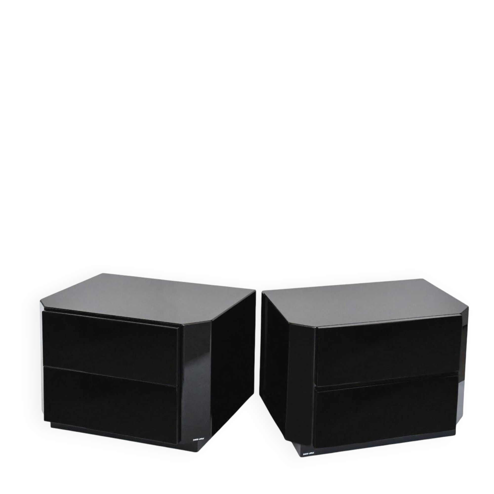 Pair of bedside tables by David Lange from the 1970s/80s.